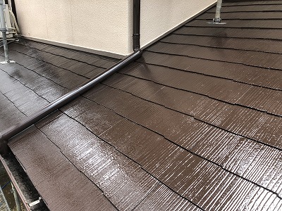 下屋根　塗装完了