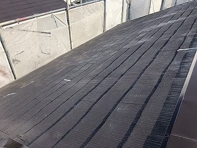 屋根の仕上げ1回目