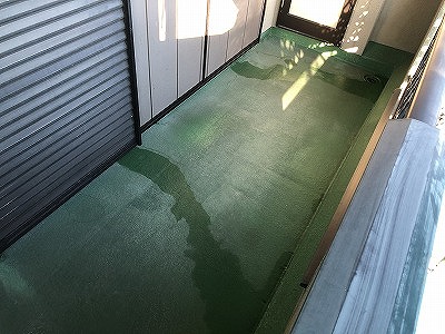 ベランダ洗浄完了