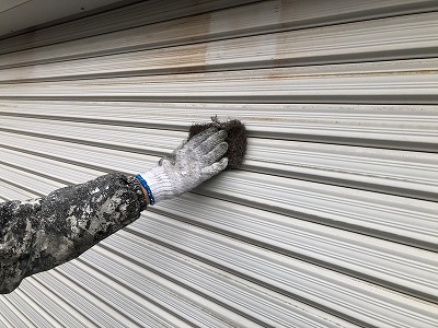 シャッター　ケレン、ペーパー掛け