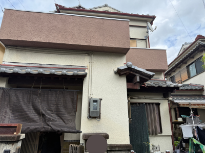 生駒市にて瓦屋根の漆喰詰め直し工事、2階の天井から雨漏り!?