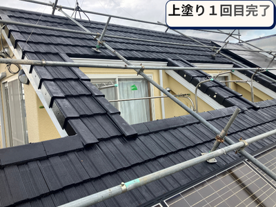 上塗り１回目完了